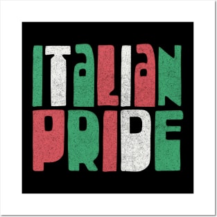 Italian Pride // Faded Vintage Style Design Posters and Art